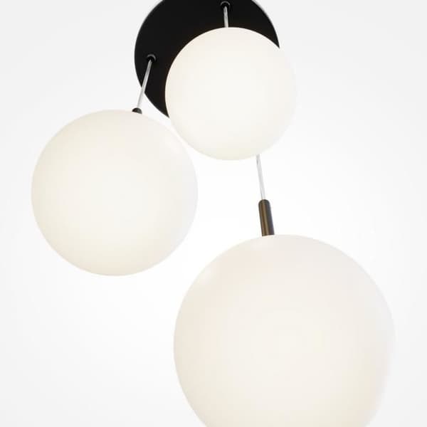 Taklampa - Maytoni - Grundform - 3 Ljus - Matt Svart - E14 - Metall