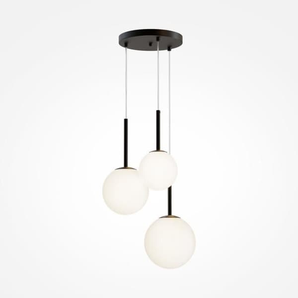 Taklampa - Maytoni - Grundform - 3 Ljus - Matt Svart - E14 - Metall