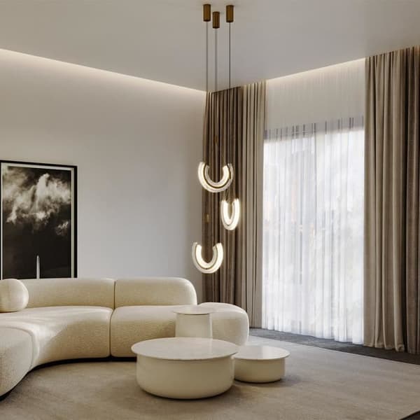 Maytoni Maya I Modern Integrerad LED-taklampa Guld 3000K