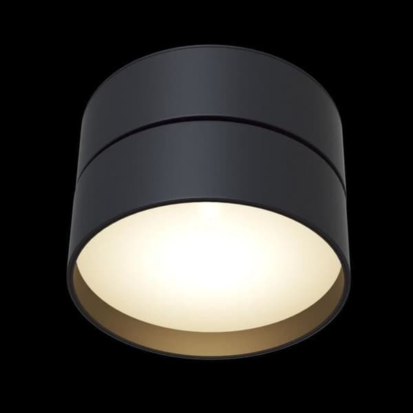 Onda Utanpåliggande Integrerad LED Tak Downlight Svart