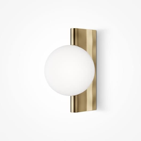 Maytoni Rim Modern integrerad LED halvspolad taklampa i mässing, 40cm, 3000K