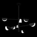 Miniatyrbild 2 av 4: Plafondlampa - Maytoni - Mollis - Svart - Metall - Akrylskärm - 8 G9 lampor