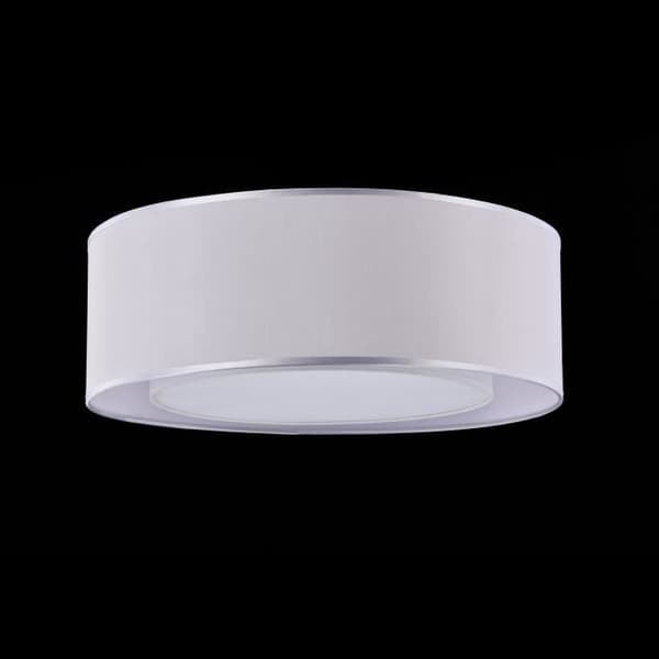 Plafonnier Maytoni, Modern, rund, i metallfärg krom, plafonnier i grått tyg, 4 lampor exkl., 60 W E27 220V
