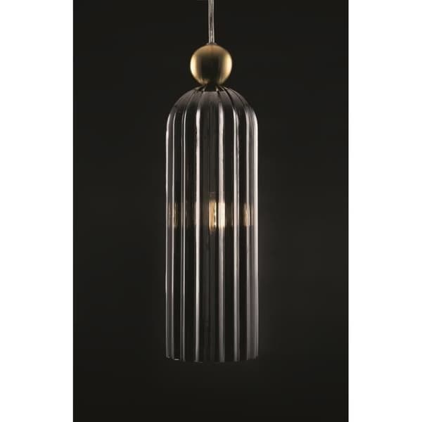 Maytoni Antic Modern och fin guld taklampa, grå lampskärm i glas