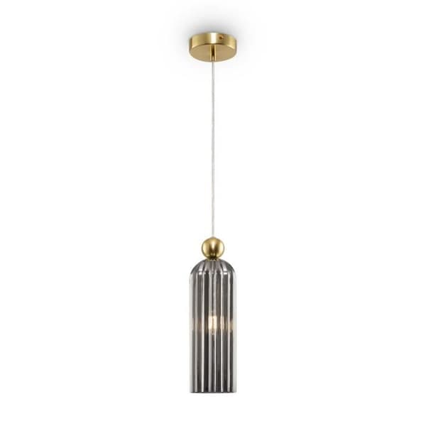 Maytoni Antic Modern och fin guld taklampa, grå lampskärm i glas Grå
