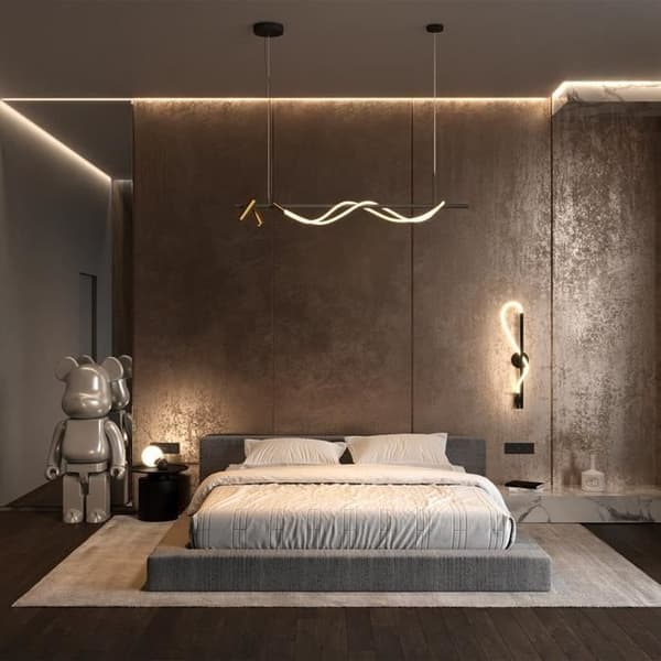 Maytoni Tau Modern Bar Taklampa Svart, Guld Integrerad LED 3000K