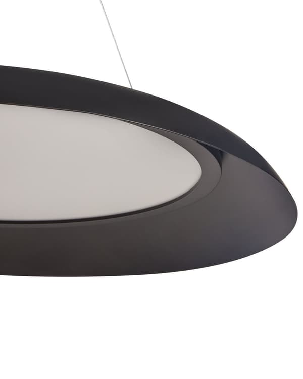 Hänglampa Svart Metall Integrerade LED-Lampor Ring Rund Form Hängande Modern Glamour Belysning Matsal Kök Vardagsrum