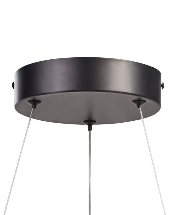 Hänglampa Svart Metall Integrerade LED-Lampor Ring Rund Form Hängande Modern Glamour Belysning Matsal Kök Vardagsrum
