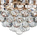 Miniatyrbild 7 av 9: Ljuskrona Guld Metall ⌀ 49 cm Pendel Lampa Kristaller Glamour Stil