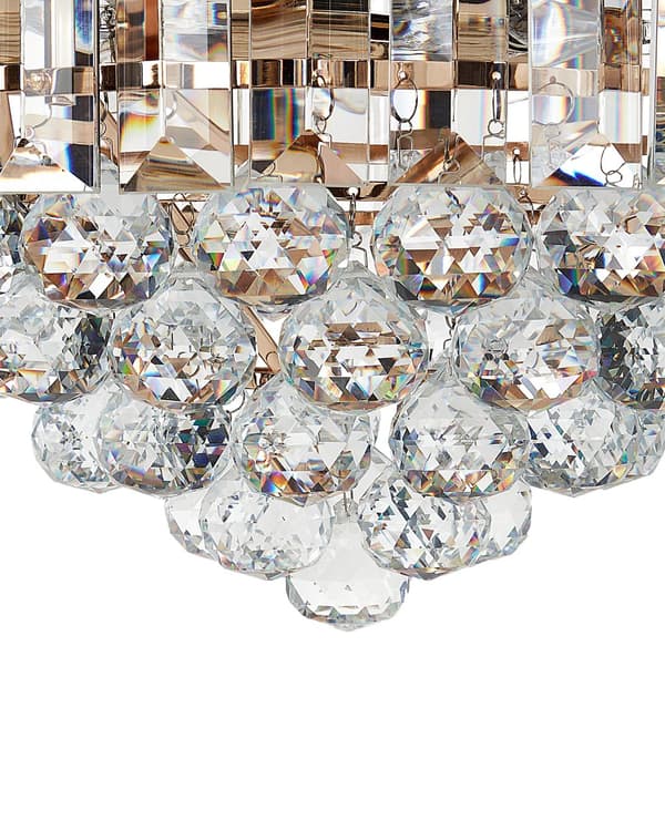 Ljuskrona Guld Metall ⌀ 49 cm Pendel Lampa Kristaller Glamour Stil