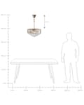 Miniatyrbild 9 av 9: Ljuskrona Guld Metall ⌀ 49 cm Pendel Lampa Kristaller Glamour Stil