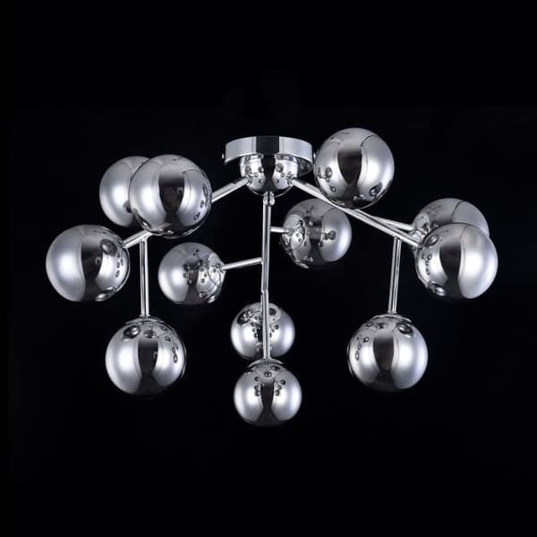 Maytoni taklampa i DNA-form, modern, loft, i metall, lampskärmen är i glas, 12 glödlampor, exkl. G9 28W 220-240V