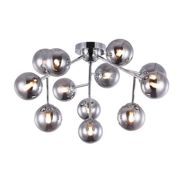 Maytoni taklampa i DNA-form, modern, loft, i metall, lampskärmen är i glas, 12 glödlampor, exkl. G9 28W 220-240V