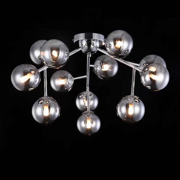 Maytoni taklampa i DNA-form, modern, loft, i metall, lampskärmen är i glas, 12 glödlampor, exkl. G9 28W 220-240V