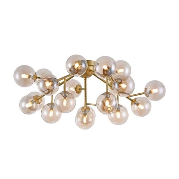 Dallas 20-Light G9 Gold Semi-Flush Mount Taklampa