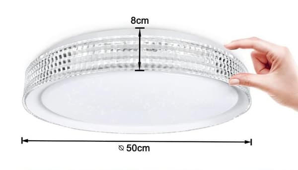 60W platt LED-taklampa Dimbar RGB-taklampa med fjärrkontroll &amp; Star Design Lampskärm Panellampa för hall vardagsrum