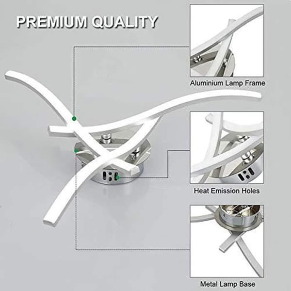 Modern LED Taklampa Trifurcate - YIKXIULF - Vit - Aluminium och plast - 21W - Inomhus
