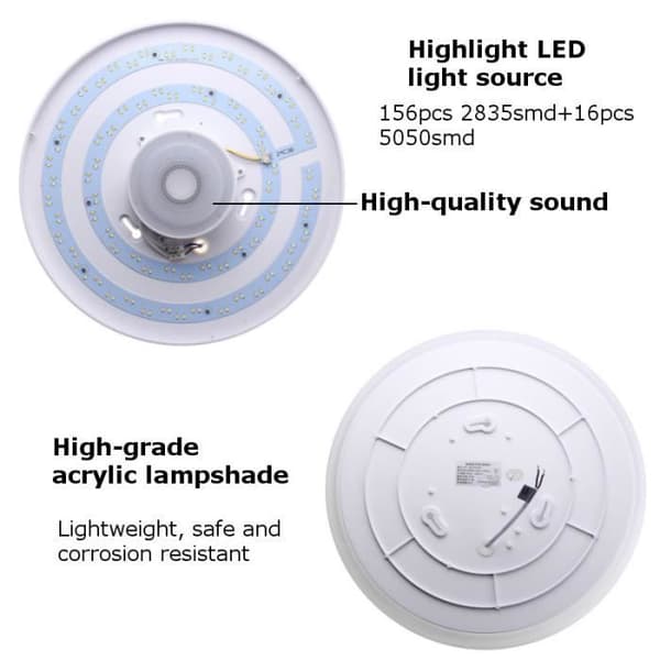 TEMPSA Modern LED-ljuskrona 172SMD - 24 W - Bluetooth - 40 cm