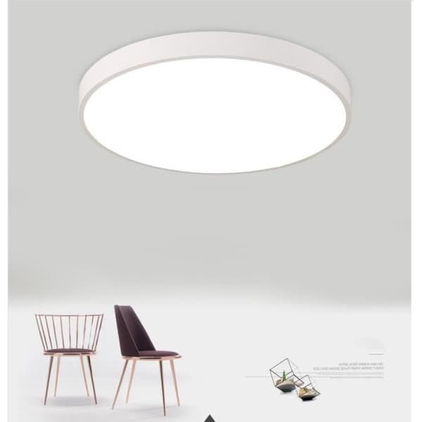 Vit LED-taklampa 22W, taklampa1700LM4000K Ø22*5cm Lämplig för sovrumsbalkong Matsalsstudie