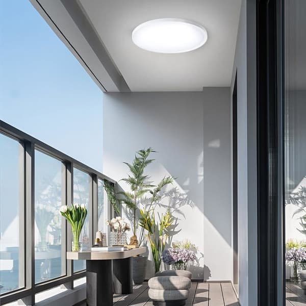 48W LED-takljus - Ultratunn LED-paneltakljus - Panellampa - Hallljus - 28,5 cm Cool White - IP44 Vattentät