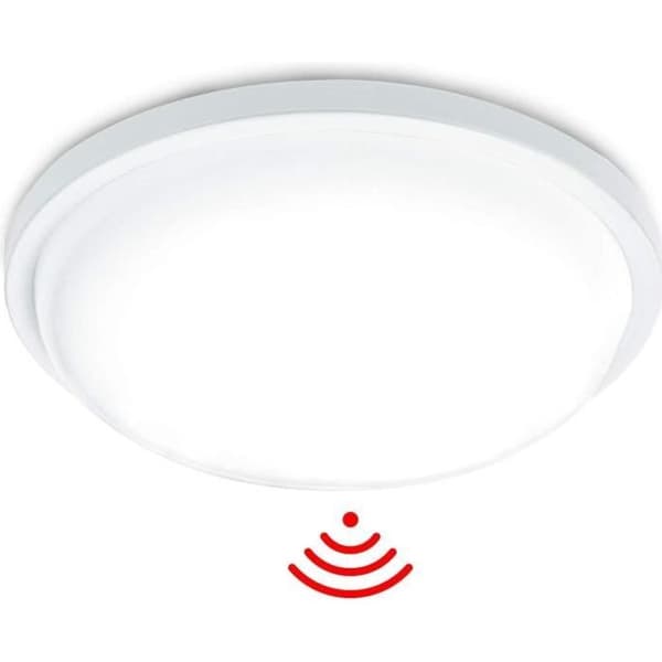 LED taklampa med rörelsesensor 15W 1500LM, Vattentät IP44, för korridortrappa Veranda Garage Balkongkällare, kall vit