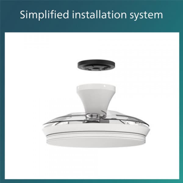 Philips Bliss DC Fan ceiling 28W+35W TW -tuuletinvalaisin, musta