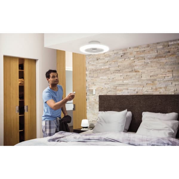 Philips Amigo Flat Fan Ceiling IR RD 25W+60W -tuuletinvalaisin, valkoinen