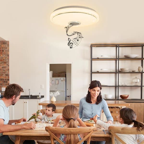 YUENFONG 36W Dimbar LED-taklampa med Bluetooth-belysningsarmatur Smart RGB Taklampa Färgskiftande taklampa