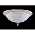 Miniatyrbild 4 av 4: Pascal Flush Bowl Takljus Vit med guld, 3 lampor, E27