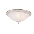 Miniatyrbild 1 av 4: Pascal Flush Bowl Takljus Vit med guld, 3 lampor, E27