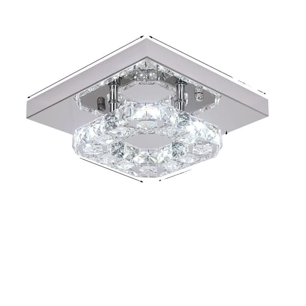 Krystal Lysekrone Loftlampe, Krystal LED Belysning, Moderne Firkantet Design, 3mf1, ændrbar 3mf1