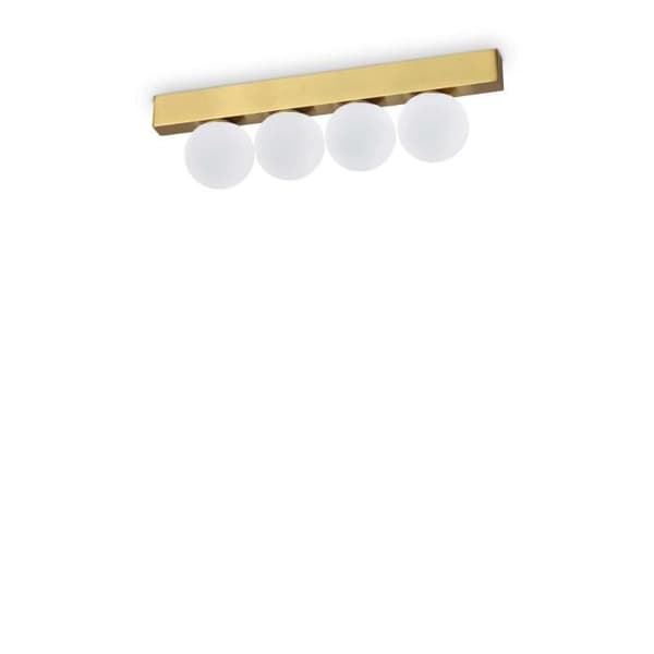 Ideal Lux PING PONG 4-Light Globe Taklampa i mässing och integrerad LED