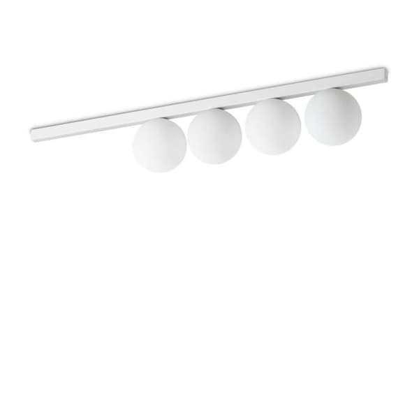 Taklampa - Ideal Lux - BINOMIO - 4 Ljus - Metall och Glas - Vit