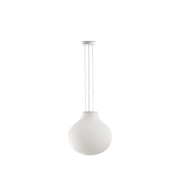 Taklampa - FARO - ISABELLE - Globe 40 cm - Matt Vit - E27 - Stål och glas