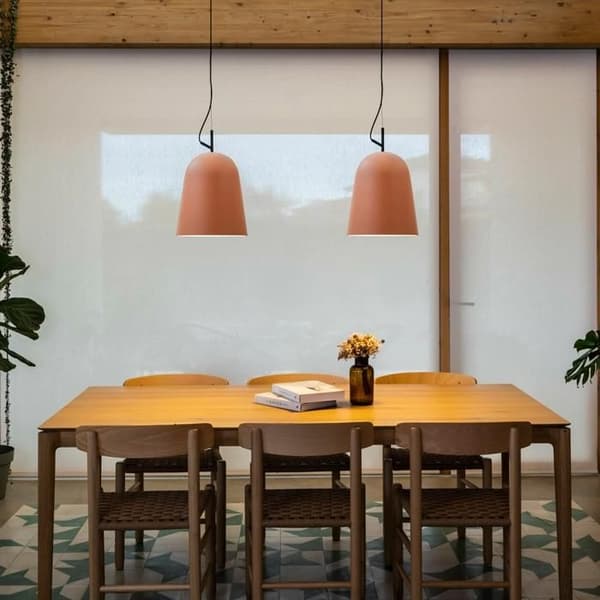 Taklampa - Faro - STUDIO - Dôme 29 cm - Stål - Rosa - E27