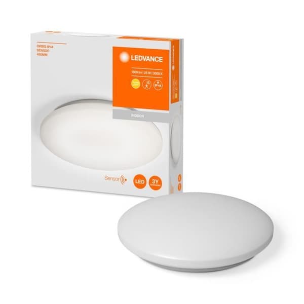 Plafondslampa LED Aluminium vit - LEDVANCE - ORBIS - IP44 - 21W - 1800LM - 3000K