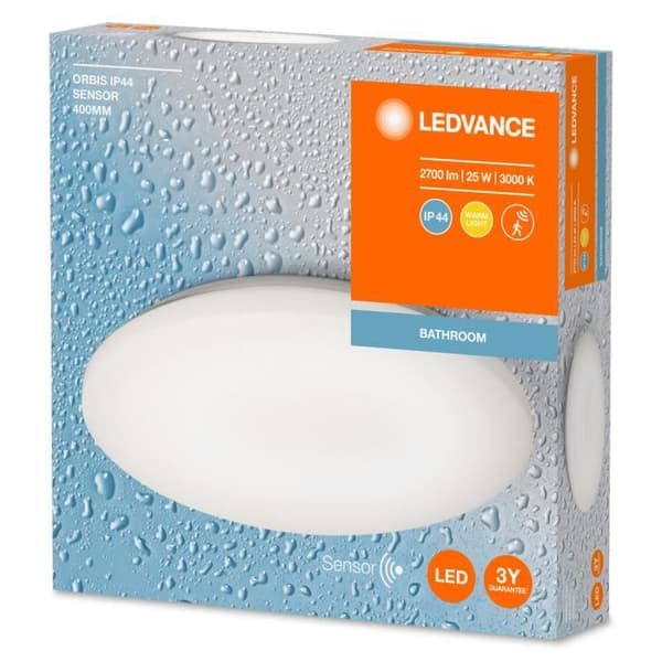 Plafondslampa LED Aluminium vit - LEDVANCE - ORBIS - IP44 - 21W - 1800LM - 3000K