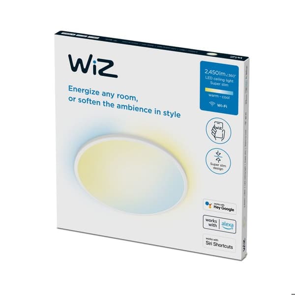 WiZ Wi-Fi taklampa Superslim White, 22W, nyanser av vitt