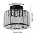 Miniatyrbild 2 av 2: Modern Kristall Taklampa, Rostfritt Stål, Ytmonterad, E27 LED,Modell B - Svart, Inga lampor