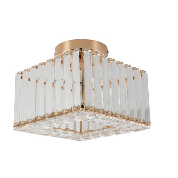 Modern Kristall Taklampa, Rostfritt Stål, Ytmonterad, E27 LED,Modell B - Svart, Inga lampor Model C-Gold