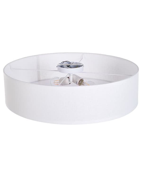 Taklampa Vit Papper ø 60 cm Plafond Lampa Belysning Rotting Boho Modern Vardagsrum Sovrum