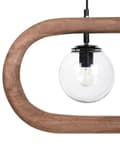 Miniatyrbild 7 av 9: Pendellampa Mörkt Mangoträ Lampskärmar i Glas Taklampa Boho Industriell Stil Heminredning Handgjord Kök