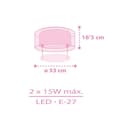 Miniatyrbild 4 av 4: Plafonnier barn Licornes - DALBER - Mönster licornes - L 33 cm - H 17 cm - Rosa