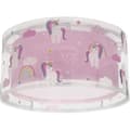 Miniatyrbild 1 av 4: Plafonnier barn Licornes - DALBER - Mönster licornes - L 33 cm - H 17 cm - Rosa