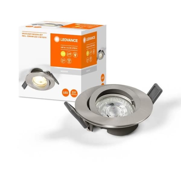 Spot LED - LEDVANCE - GU10 - 4,30 W - Vit - Inbyggd - Modern Design
