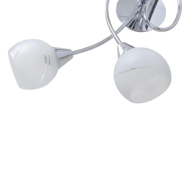 loftslampe m. glasskærme 5 E14 pærer