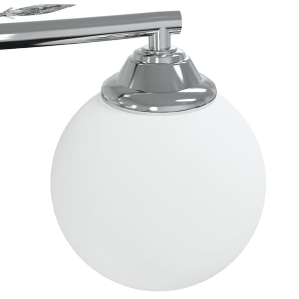 loftlampe med runde glasskærme til 4 G9 LED-pærer