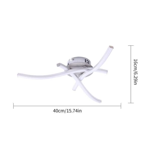 Modernt LED-takljus Trifurcate Waved Ceiling Light Hängande lampor för sovrum Vardagsrum Kök