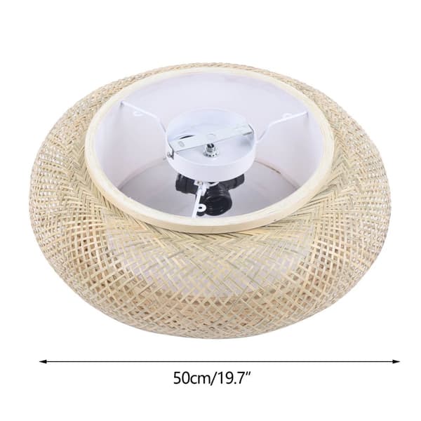 Rattan Bambus Loftlampe, Håndvævet, Miljøvenlig, 40/50 cm,50x16CM