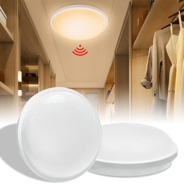 LARS360 15W rund LED-taklampa med rörelsesensor Lämplig för korridorer, trapphus etc, varmvit